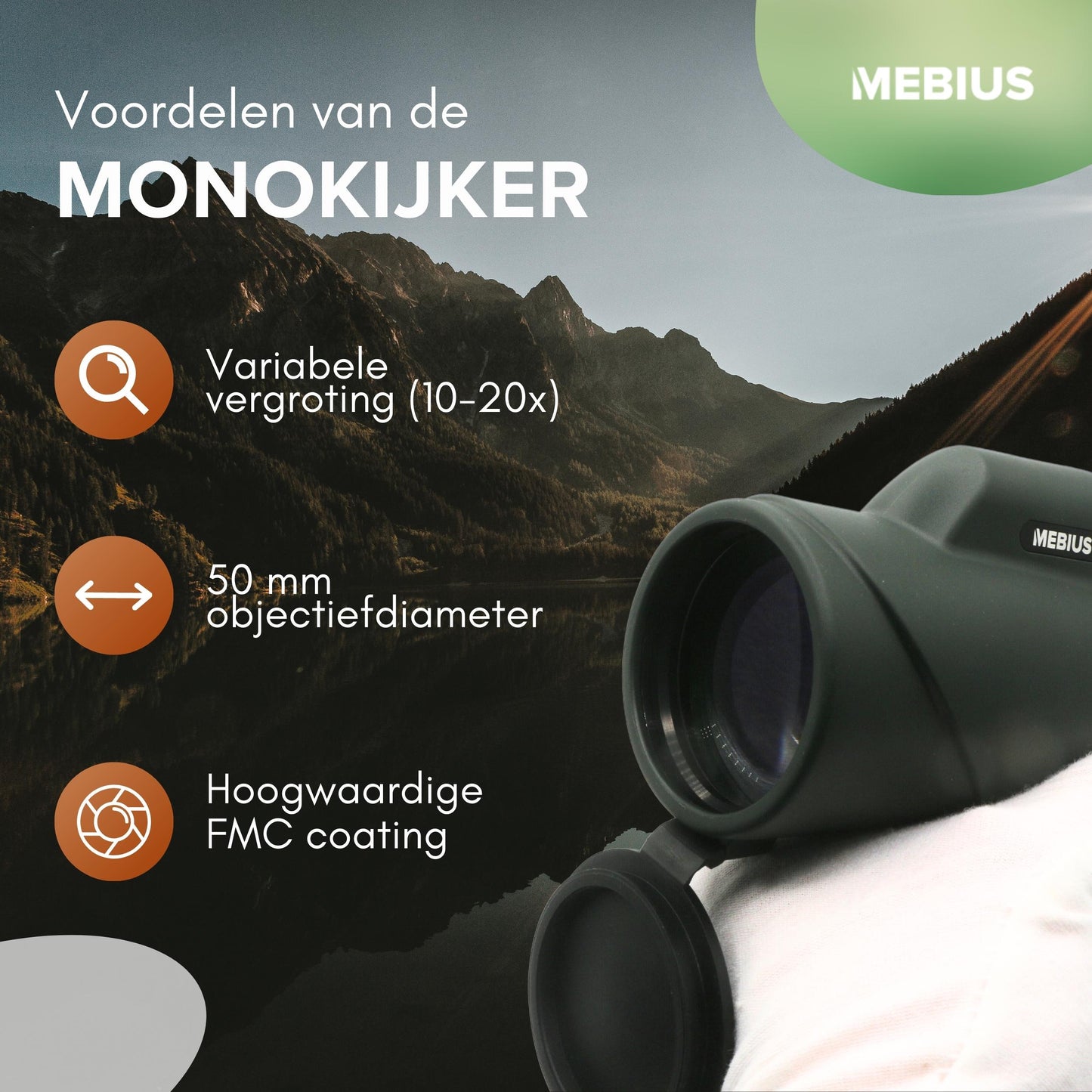 Deluxe Monoculair - 10-20x50 High Powered - Monokijker - Incl. Mobielhouder & Beschermtas