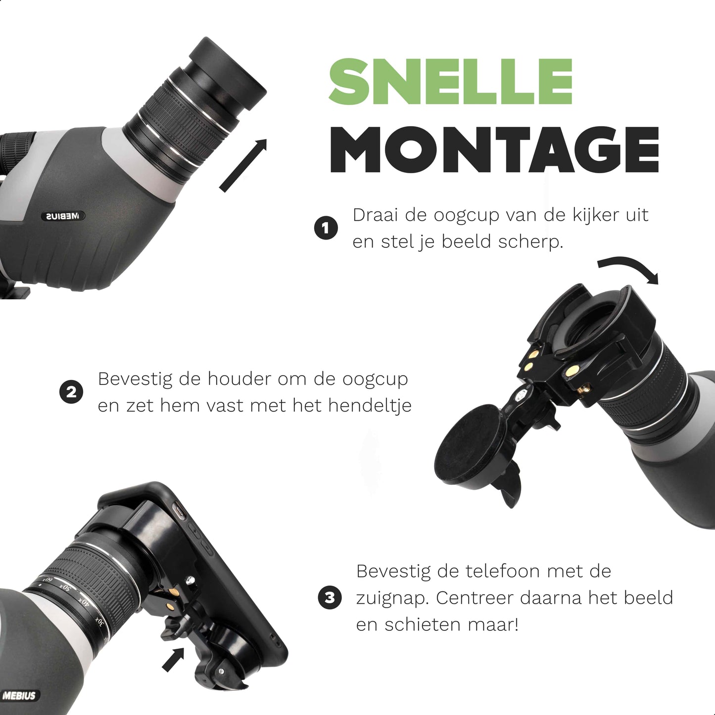 Ultieme Spotting Scope | 20-60x80 | Krachtige Monoculair Verrekijker